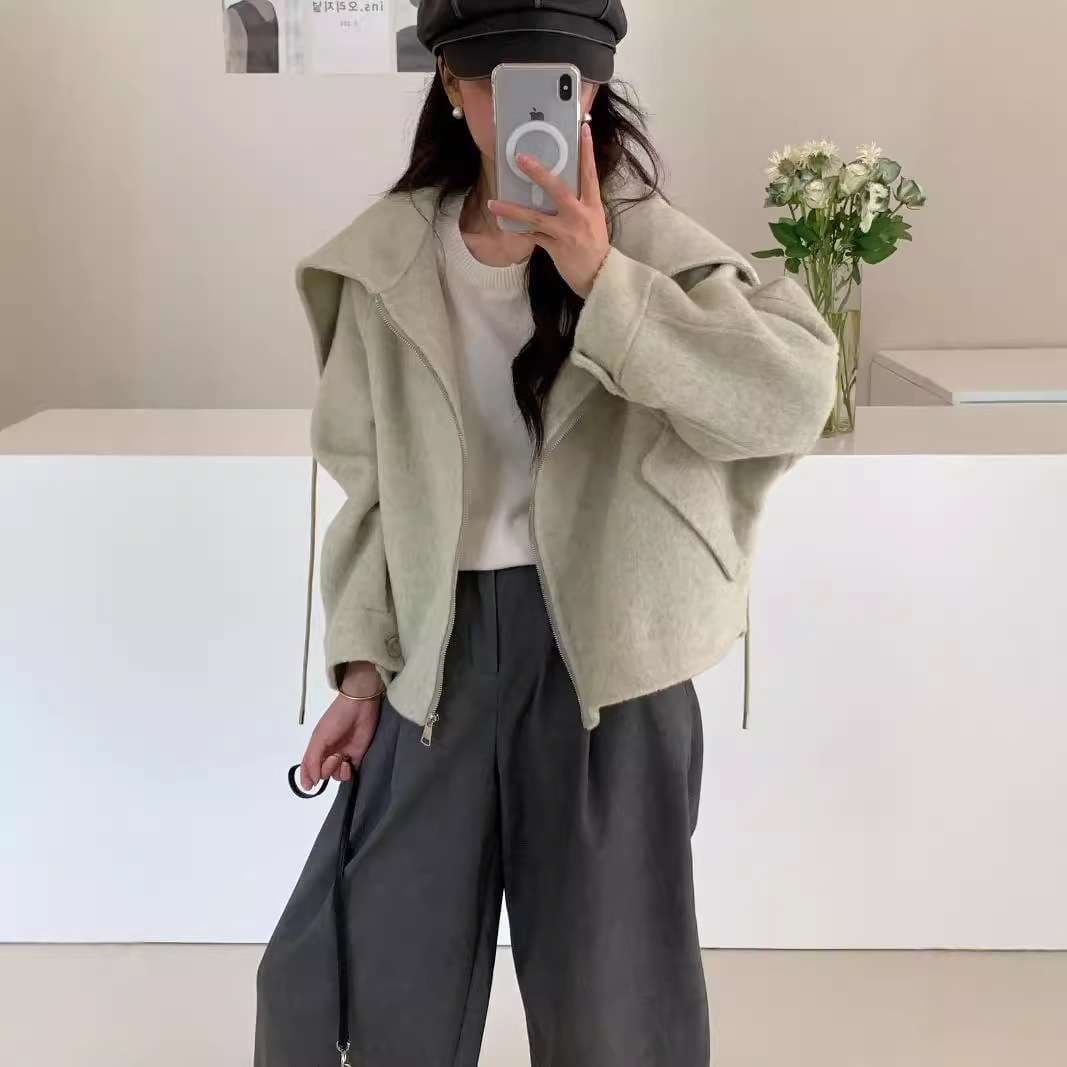 大人かわいい服 ショート丈オーバージャケット