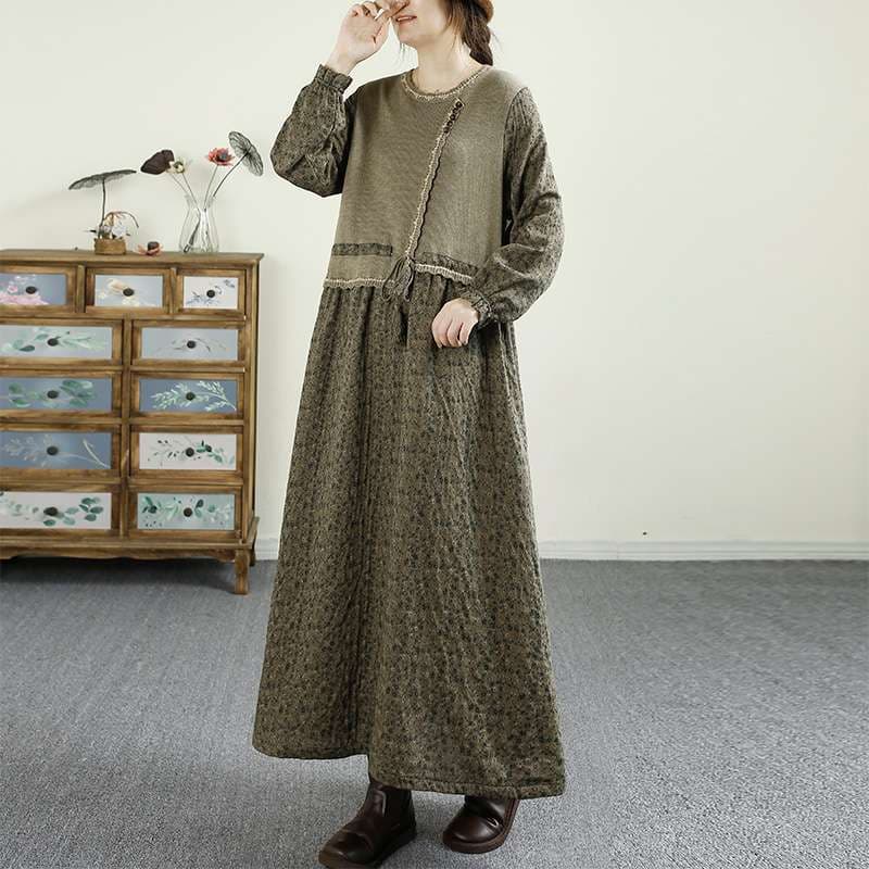 大人かわいい服 ふんわりシルエット マキシワンピース