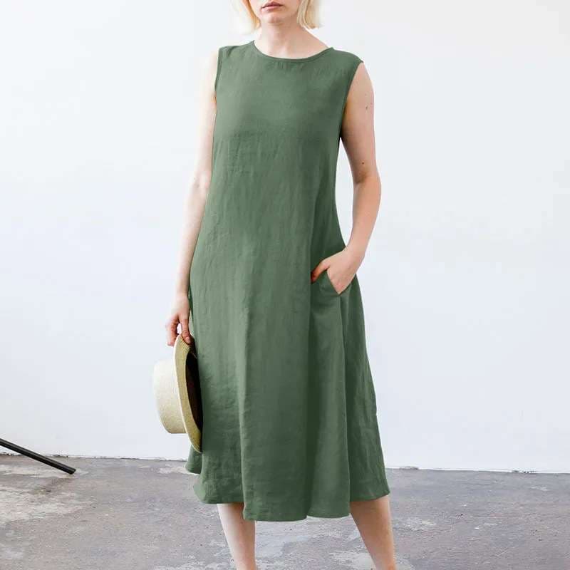 大人かわいい服 ゆるシルエット ミディ丈ワンピース