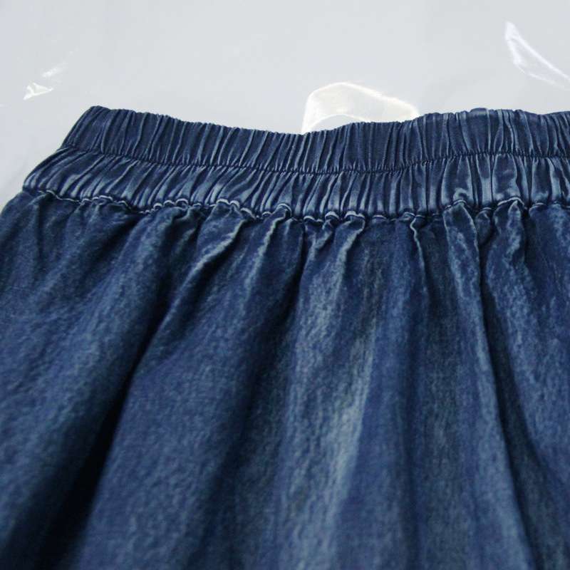 大人かわいい服 ふんわりティアードデニムロングスカート
