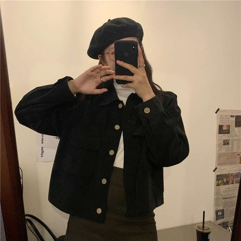 大人かわいい服 ゆったりシルエット ワークジャケット