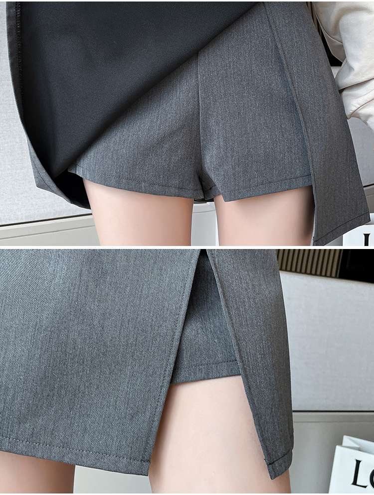 大人かわいい服 アシンメトリーラップ風ミニスカート