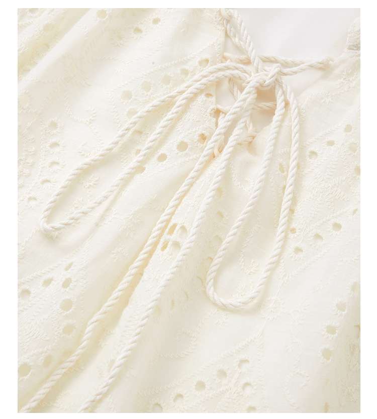 大人かわいい服 レース刺繍 ロングワンピース