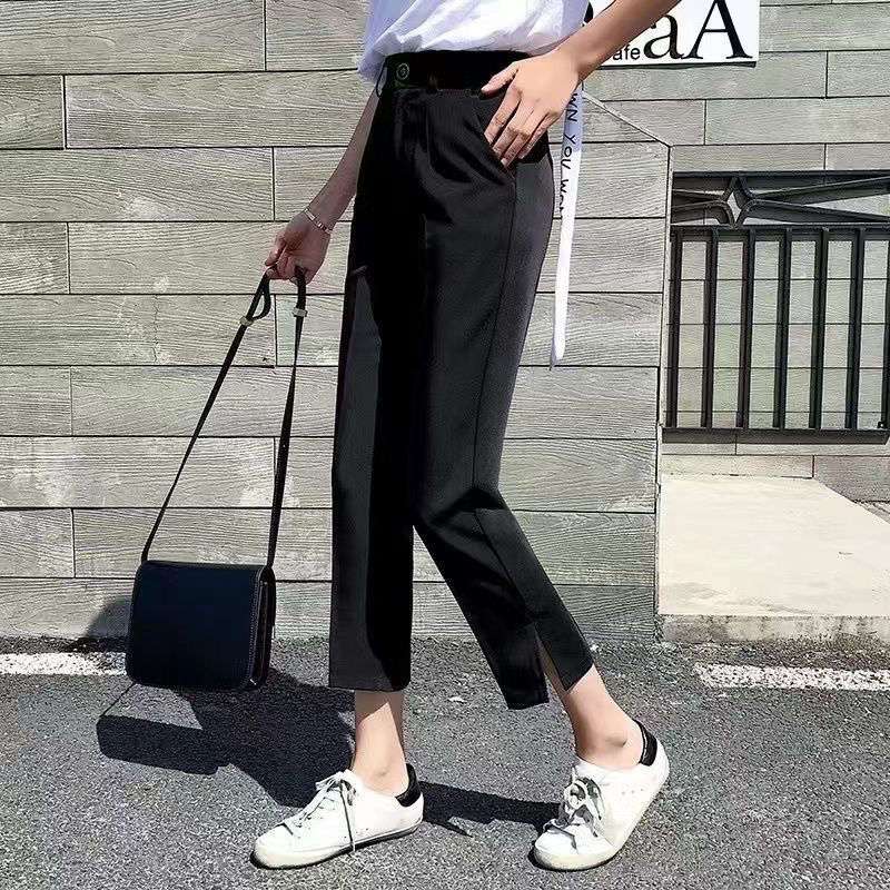 大人かわいい服 美脚シルエット スリットパンツ