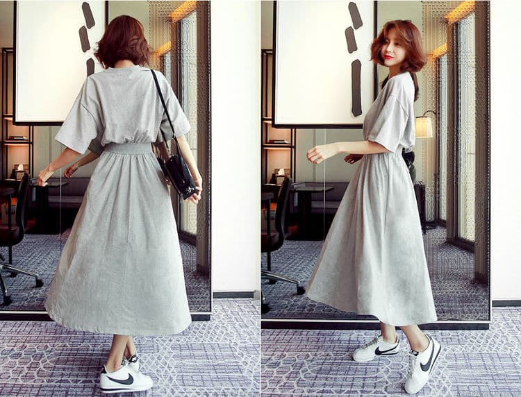 大人かわいい服 シンプル優美ギャザーワンピース