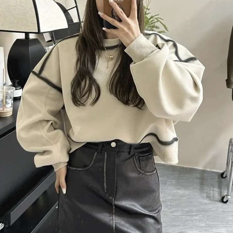 大人かわいい服 ゆったりデザイン ドルマンスリーブニット