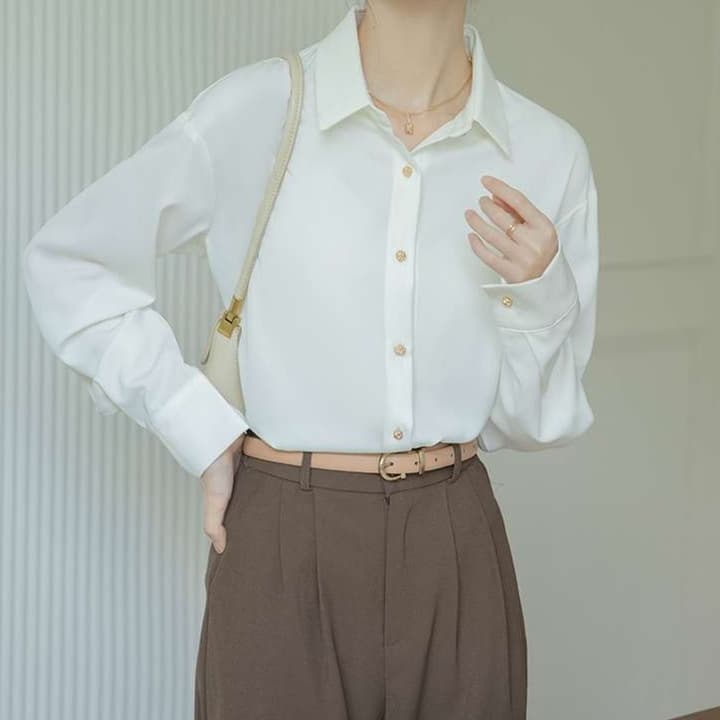 大人かわいい服 ゆるっと上品 エレガントシャツ