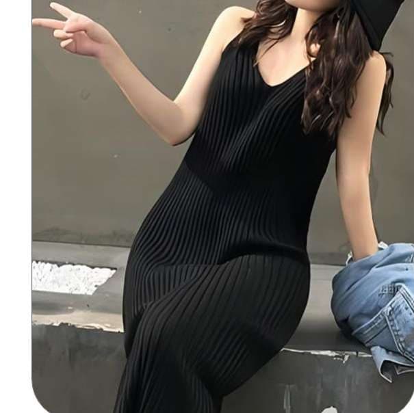 大人かわいい服 レトロモダンリブニットワンピース
