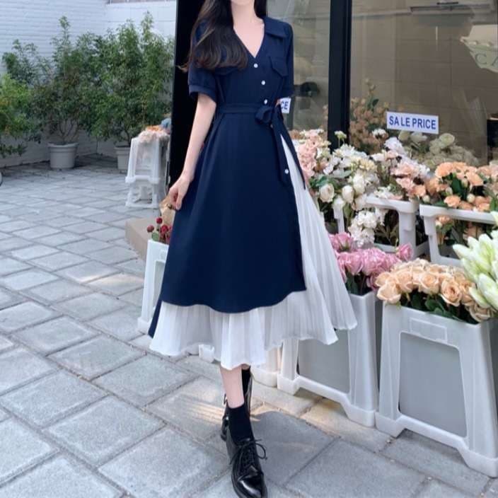 大人かわいい服 ガーリークラシックワンピ