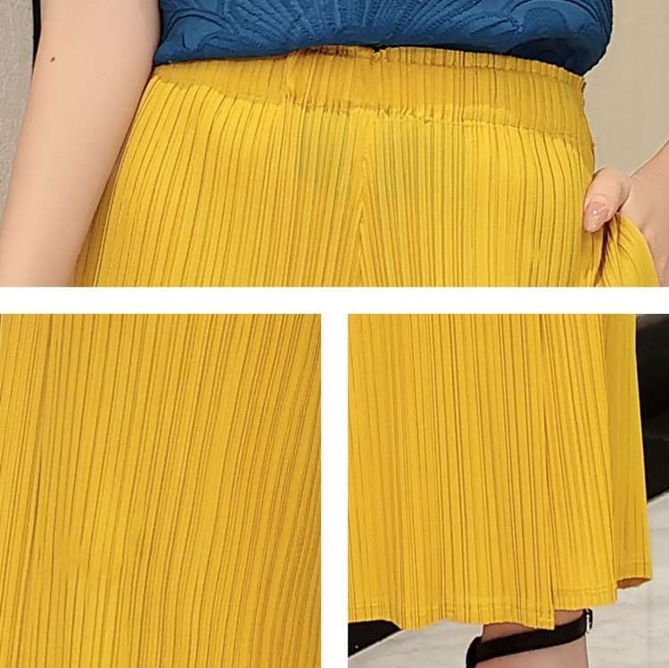 大人かわいい服 上品なゆる感 プリーツデザインワイドパンツ