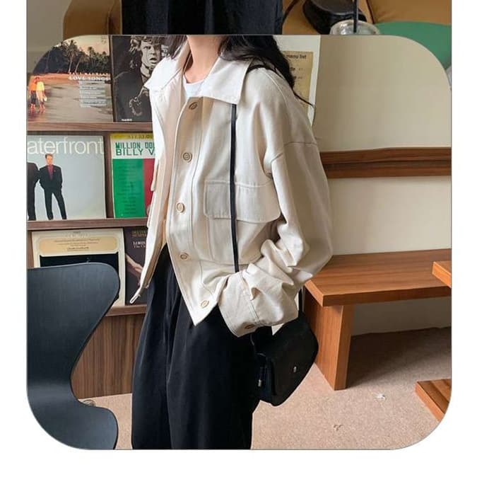 大人かわいい服 ゆったりシルエット ワークジャケット