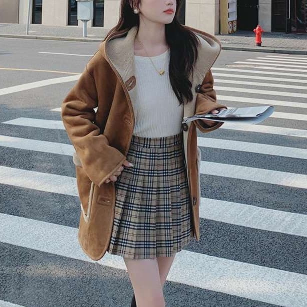 大人かわいい服 ゆったりウールダッフルアウター