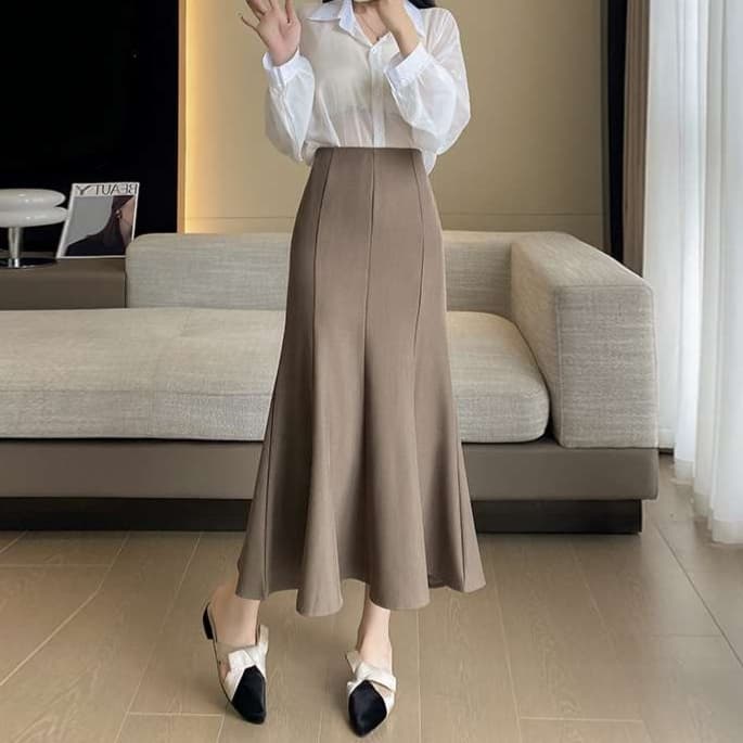 大人かわいい服 美シルエットマーメイドスカート