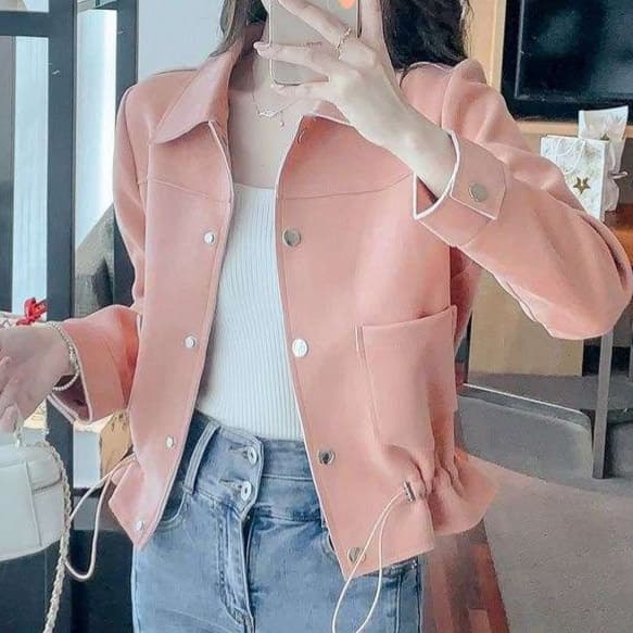 大人かわいい服 ドロップショルダージャケット