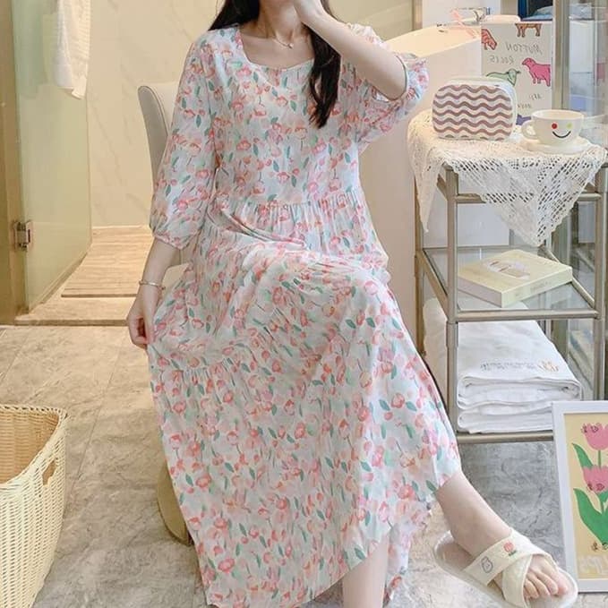 大人かわいい服 ゆったりリラックスワンピース