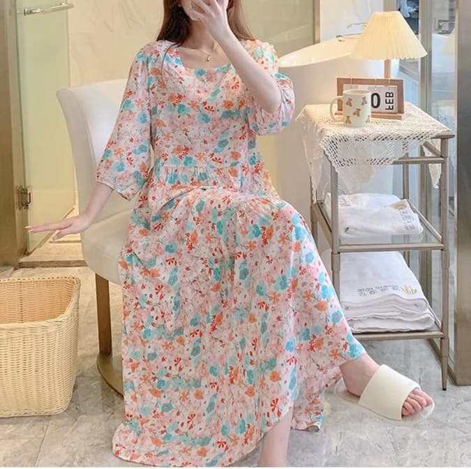 大人かわいい服 ゆったりリラックスワンピース