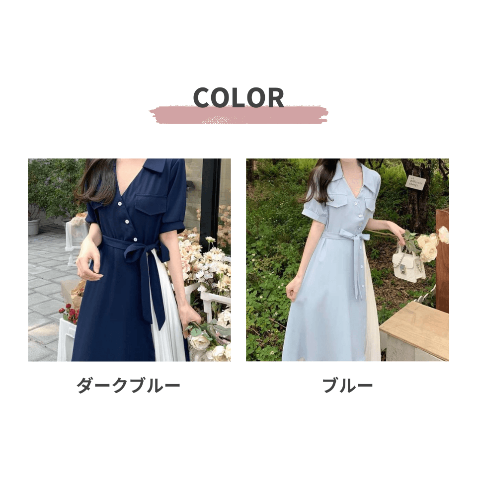 大人かわいい服 ガーリークラシックワンピ