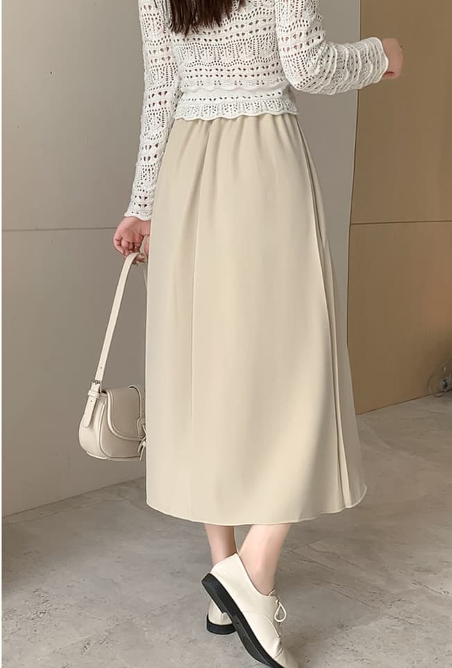 大人かわいい服 ふんわり優美プリーツスカート