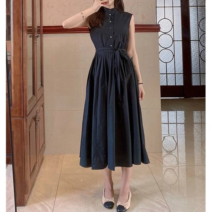 大人かわいい服 シンプル上品 ギャザーワンピース