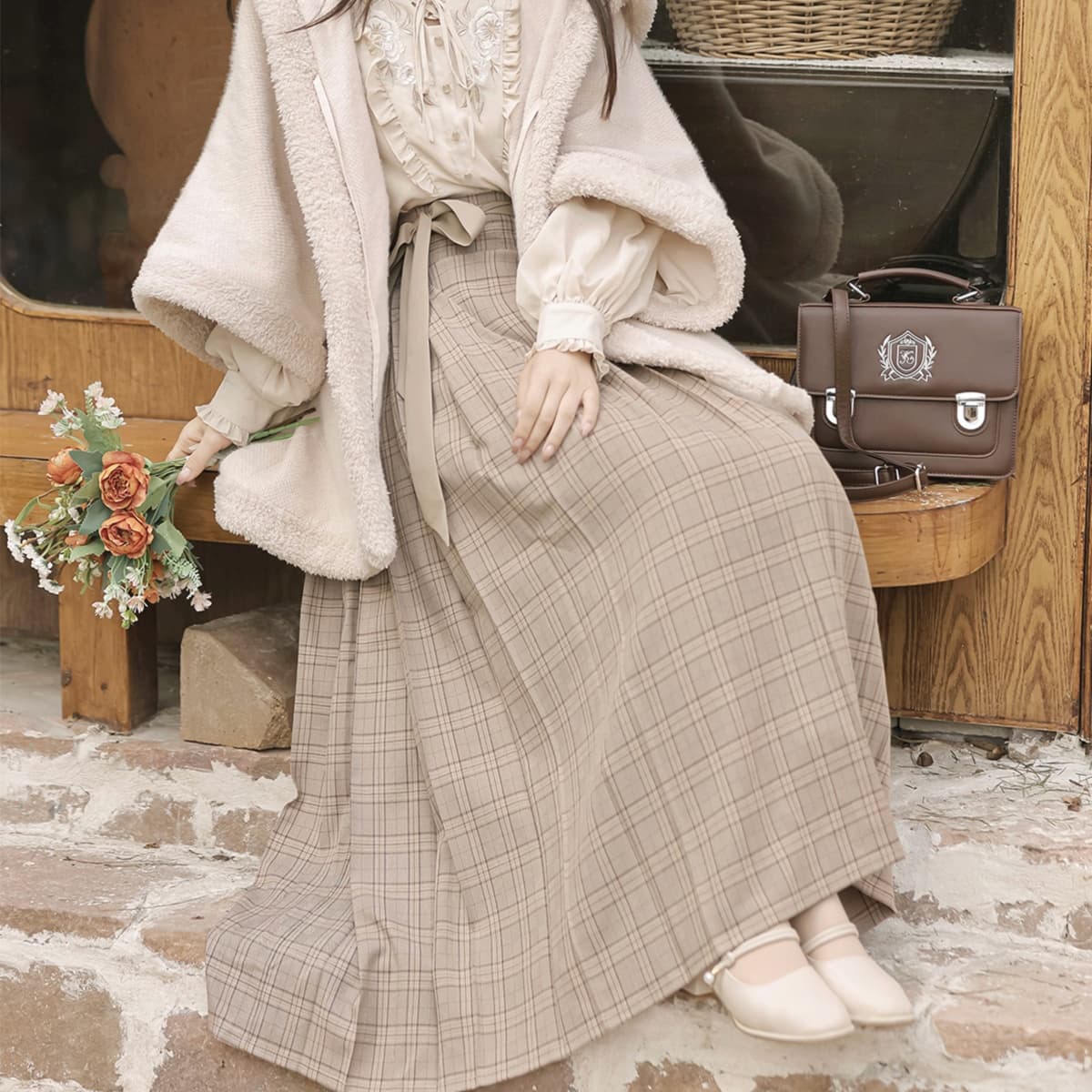 大人かわいい服 上品レトロセットアップ