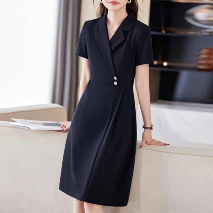 大人かわいい服 クラシカルクロスワンピース