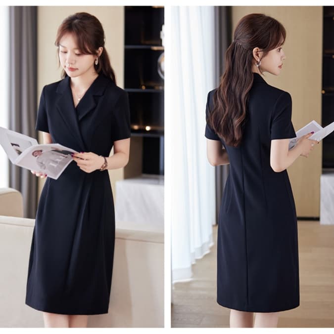 大人かわいい服 クラシカルクロスワンピース