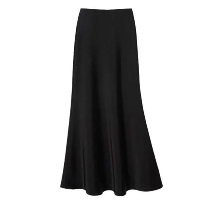 大人かわいい服 フレンチサテンフィッシュテールスカート