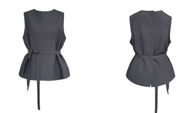 大人かわいい服 レイヤードベスト風スタイリッシュセット