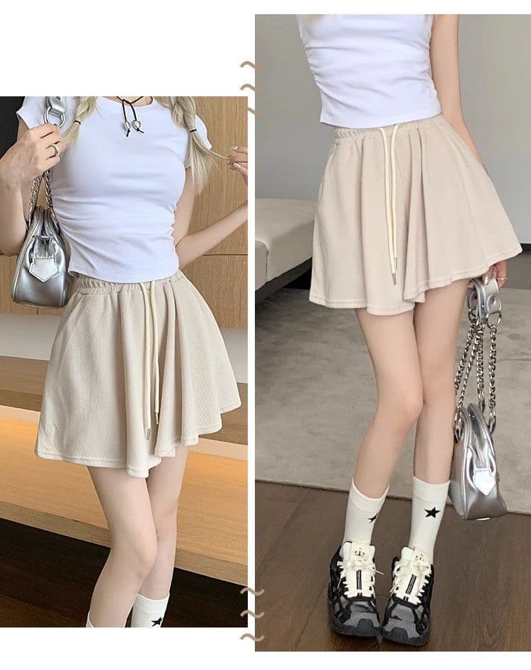 大人かわいい服 バレエ風プリーツスカート風ショートパンツ