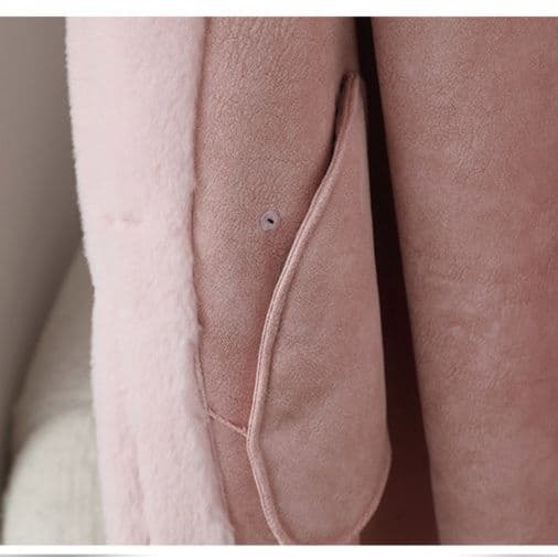 大人かわいい服 ふわふわボア素材の大人可愛いロング丈コート