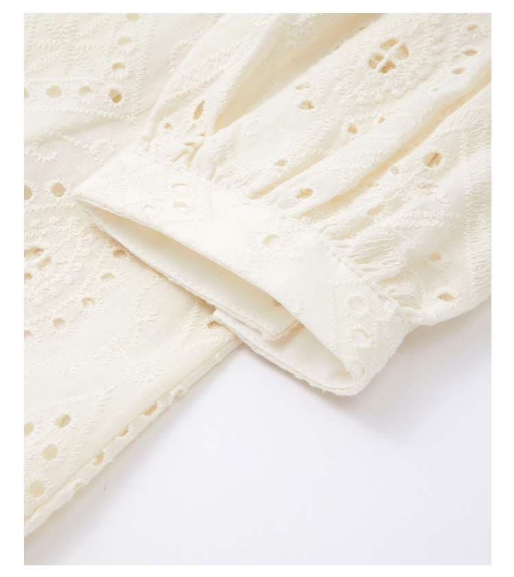 大人かわいい服 レース刺繍 ロングワンピース