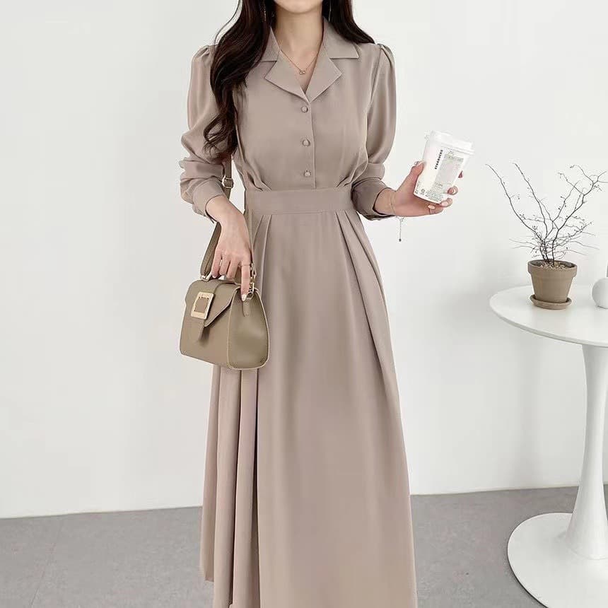 大人かわいい服  クラシカルロングワンピース
