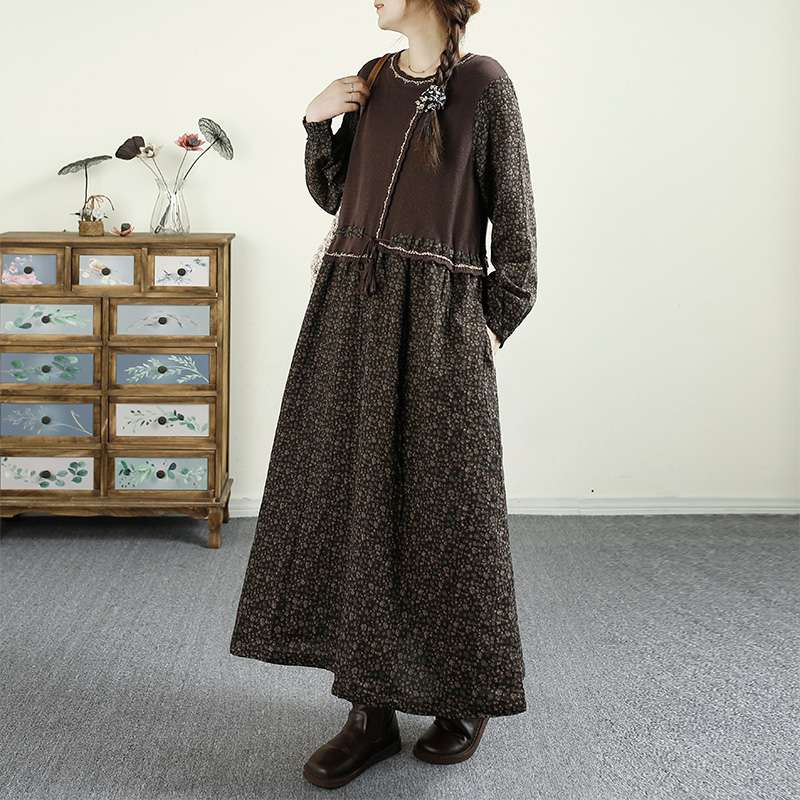 大人かわいい服 ふんわりシルエット マキシワンピース