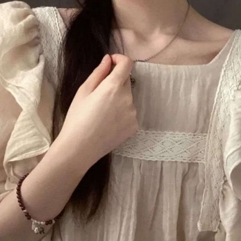 大人かわいい服 フリルレース ロマンティックワンピース