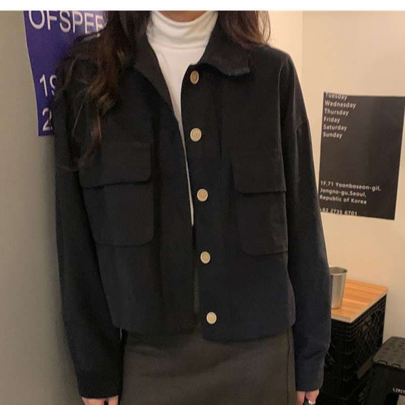 大人かわいい服 ゆったりシルエット ワークジャケット