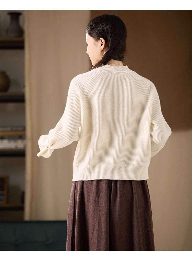 大人かわいい服 ニットプルオーバー