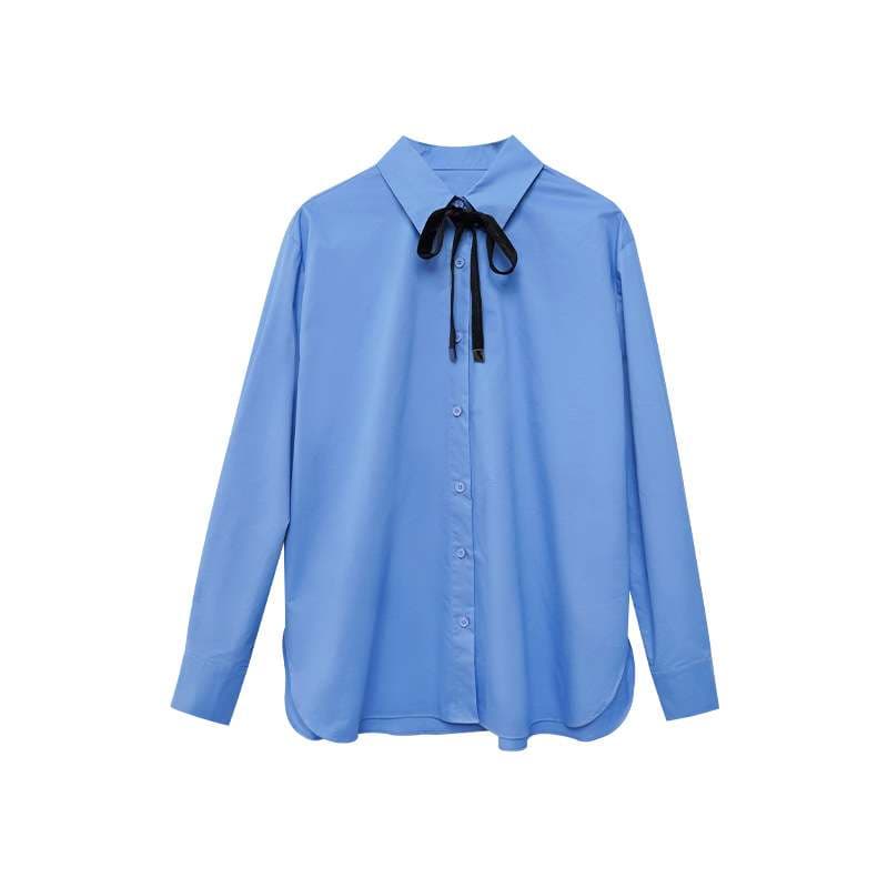 大人かわいい服 清楚系リボンブラウス