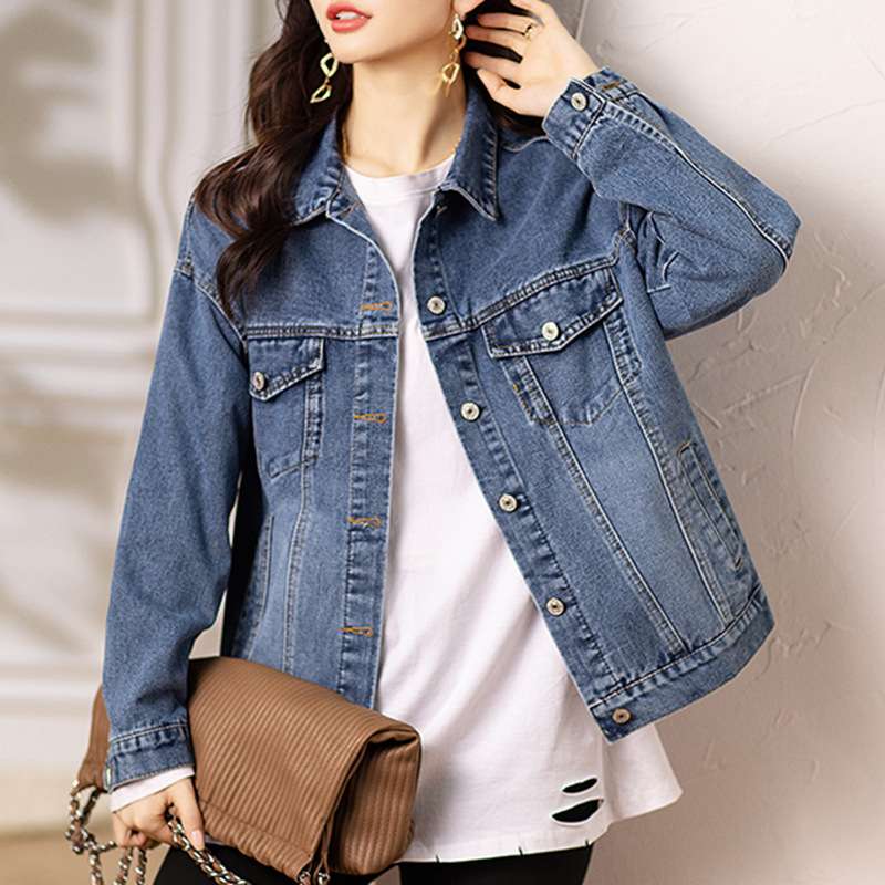 大人かわいい服 上品クラシカルデニムジャケット