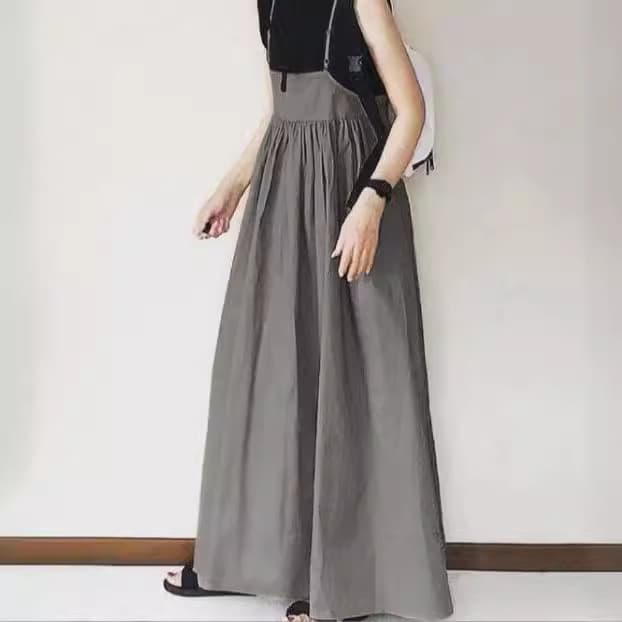 大人かわいい服 ナチュラルプリーツ キャミロングワンピース