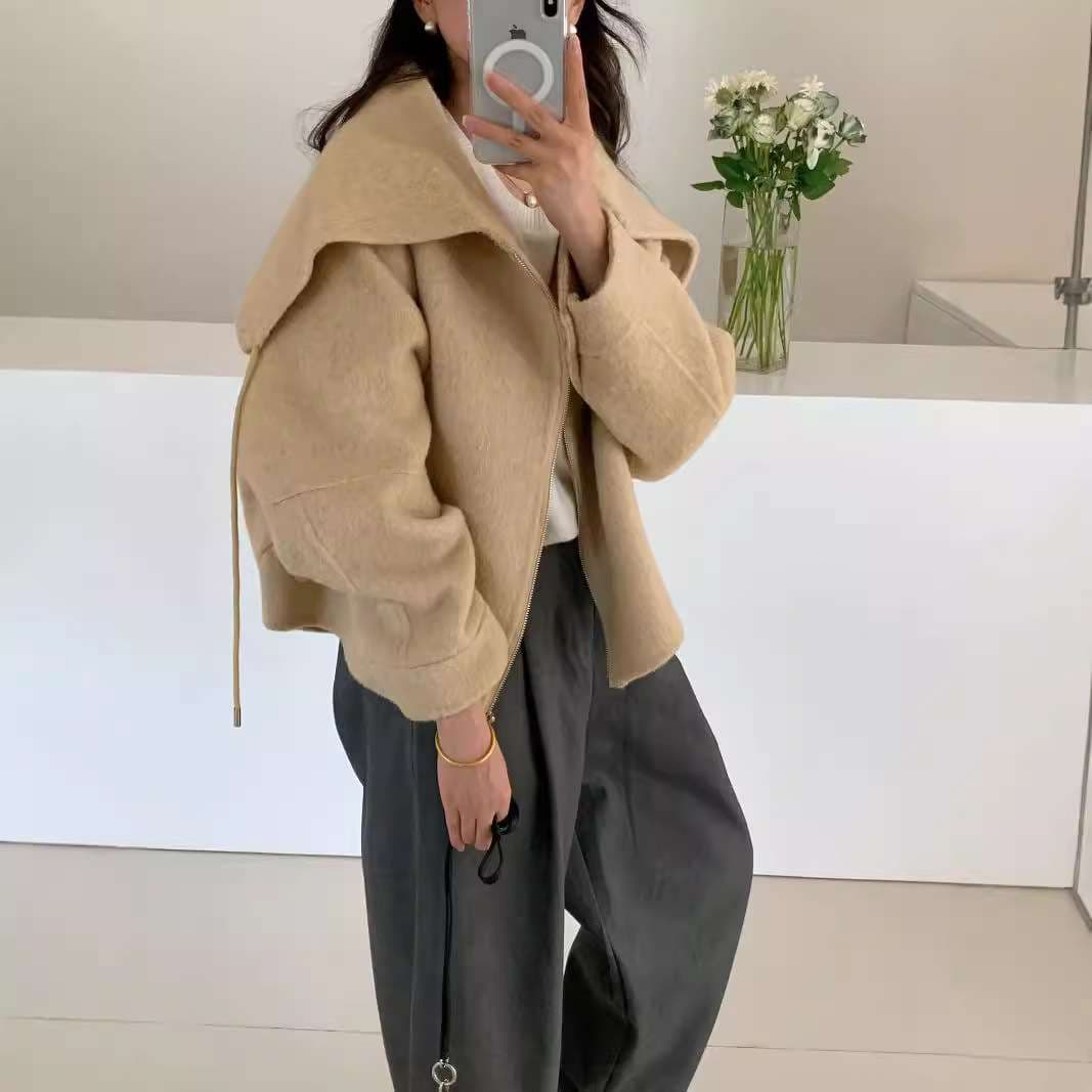 大人かわいい服 ショート丈オーバージャケット