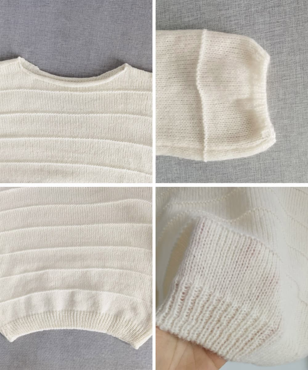 大人かわいい服 秋冬 ふんわり袖 レディースニットトップス