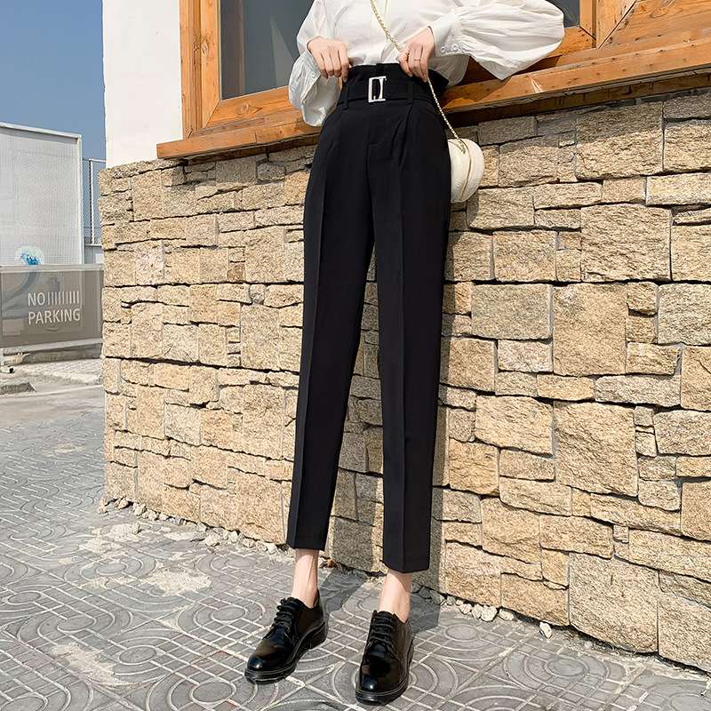 大人かわいい服 ハイウエストストレートパンツ