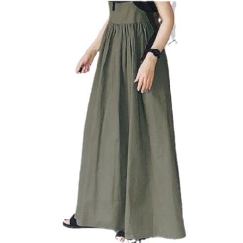 大人かわいい服 ナチュラルプリーツ キャミロングワンピース
