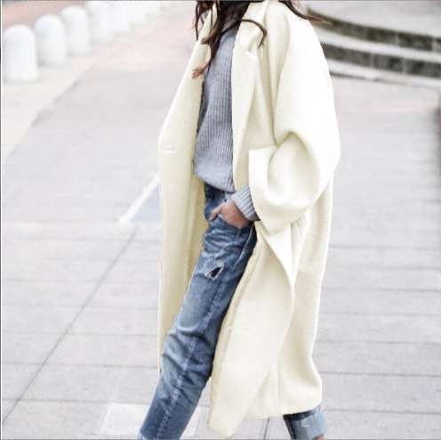 大人かわいい服 ゆったりシルエットコート