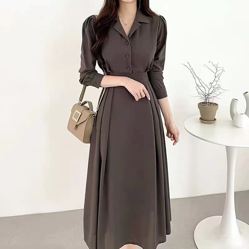 大人かわいい服  クラシカルロングワンピース