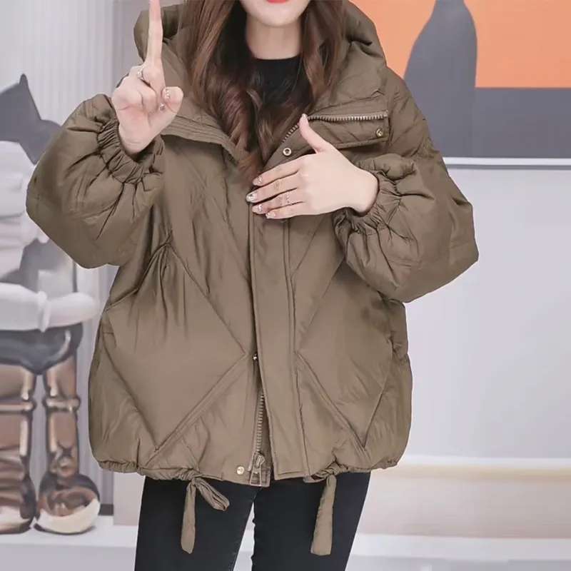 大人かわいい服 ふんわりダウンコクーンジャケット