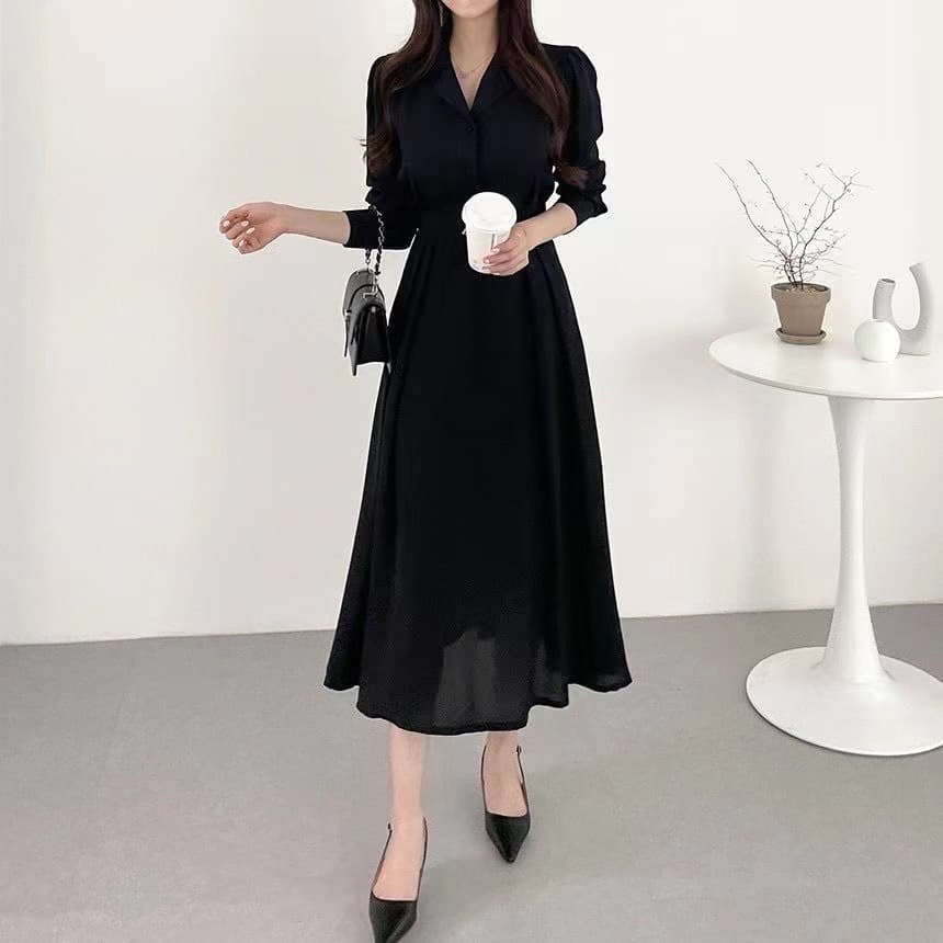 大人かわいい服  クラシカルロングワンピース