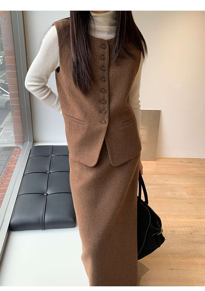 大人かわいい服 ノスタルジッククラシック ベストセットアップ