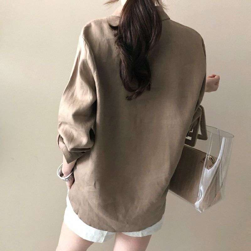 大人かわいい服 ゆったりシアーシャツ