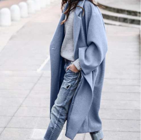 大人かわいい服 ゆったりシルエットコート
